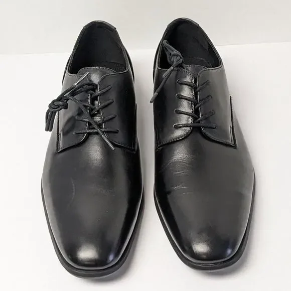 Calvin Klein Lucca Dress Shoe, Black Leather, Men display picture 1